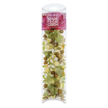 Open in modal - John Bead Czech Glass Bead Mix - Kiwi Salad, 100 g