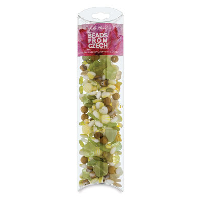 John Bead Czech Glass Bead Mix - Kiwi Salad, 100 g
