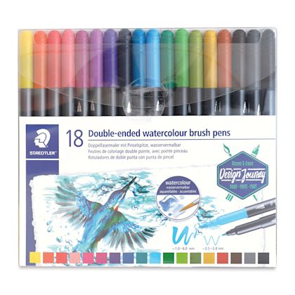 Staedtler Double-Ended Watercolor Brush Pen Sets | BLICK Art Materials