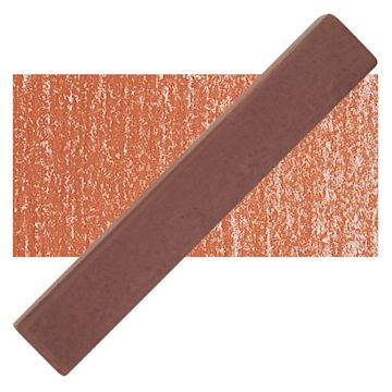 Open in modal - Holbein Artists' Soft Pastel - English Red 2 pastel and swatch