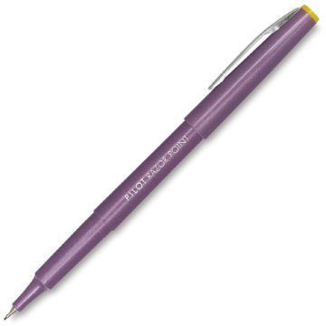 Razor Point Pen - Purple pen shown uncapped at angle