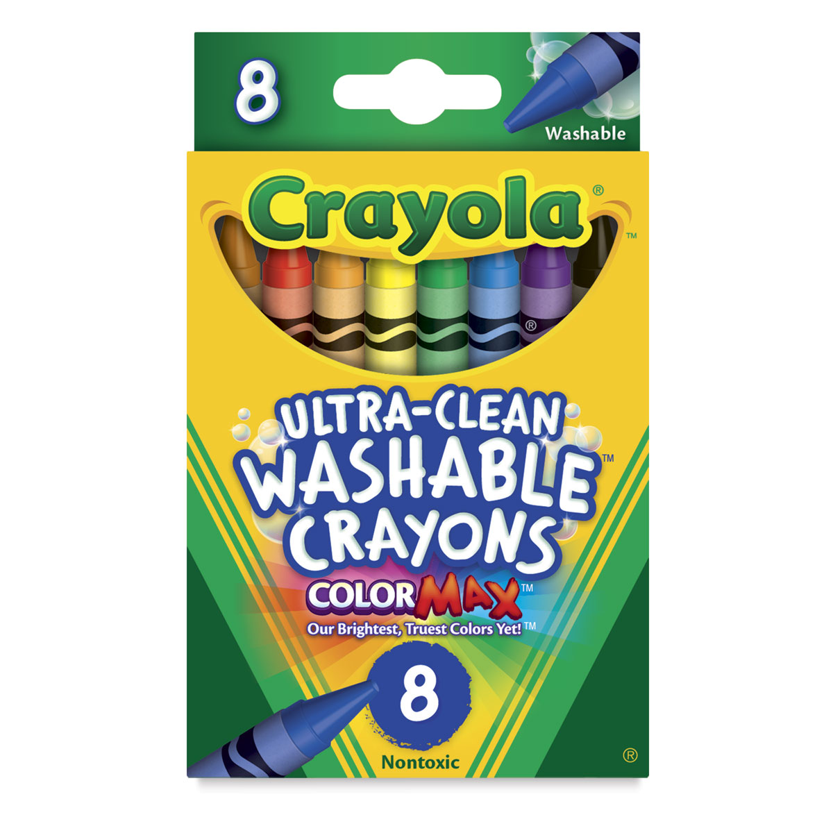 Crayola crayons washable regular 8ct 526908 (071662069087)