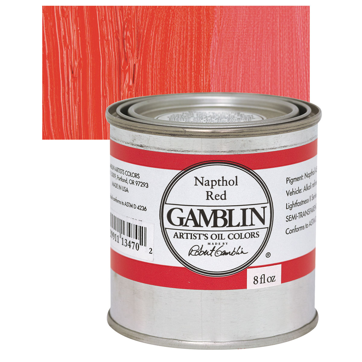 Gamblin artists grade napthol Red 8oz (729911134702)