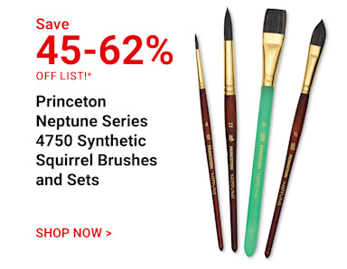 Save 45-62% off list. Princeton Neptune Series 4750 Synthetic Squirrel Brushes and Sets. Shop Now.