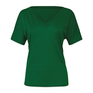 Open in modal - Bella + Canvas Slouchy V-neck T-shirt - Kelly, Large
