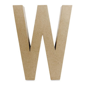 DecoPatch Paper Mache Funny Letter - W, Uppercase, 9" W x 12" H x 2" D