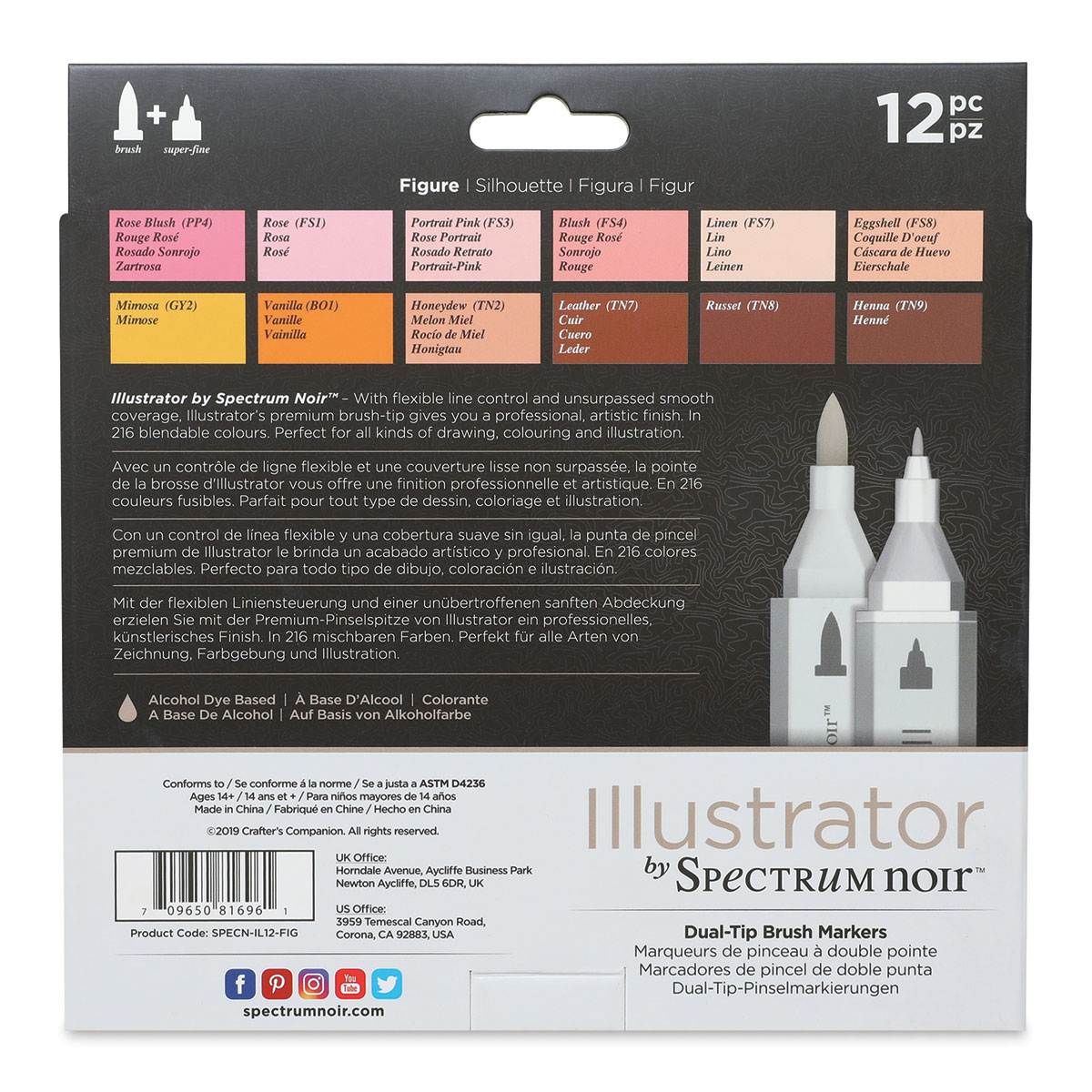 Marcadores Para Dibujar X 80 Colores Puntadual Base Alcohol