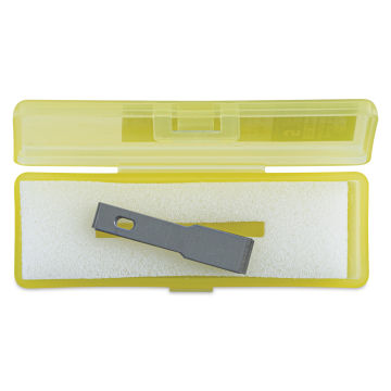 Olfa Chisel Art Blades - Pkg of 5, inside carrying case with open lid