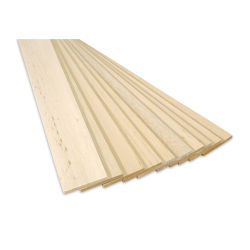 Bud Nosen Balsa Wood Sheets - 1/4" x 3" x 36", Pkg of 10 (veiw of ends)