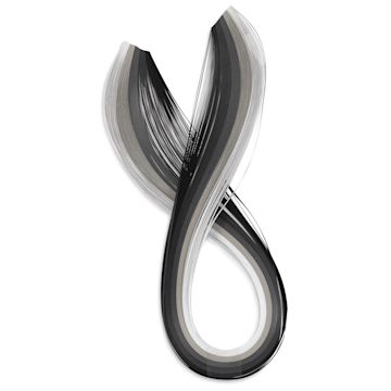 Open in modal - Quilled Creations Quilling Paper - Grey Shades, Pkg of 100, out of package