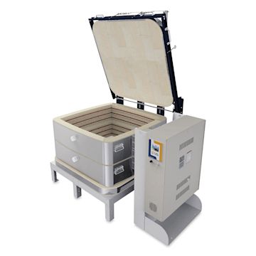 Open in modal - L&L Davinci Square Kiln - XB3218-D, Cone 10, 240V-3P, 51.2A, 18" H x 30-1/2" W x 30-1/2" D