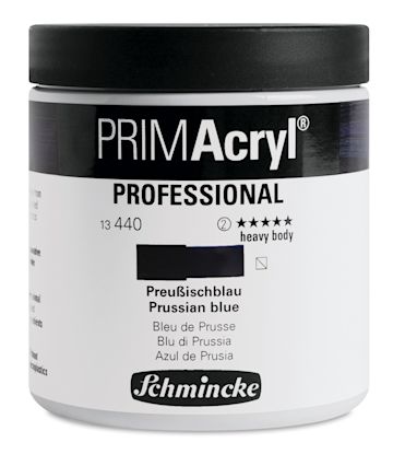 Open in modal - Schmincke Primacryl Professional Acrylic Paint - Prussian Blue, 237 ml Jar