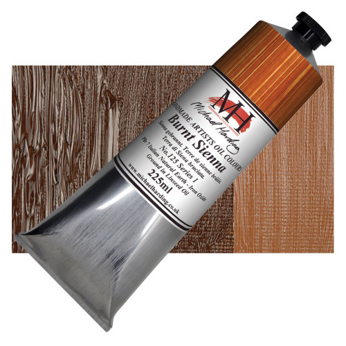 Michael Harding Artists Oil Color - Burnt Sienna, 225 ml tube