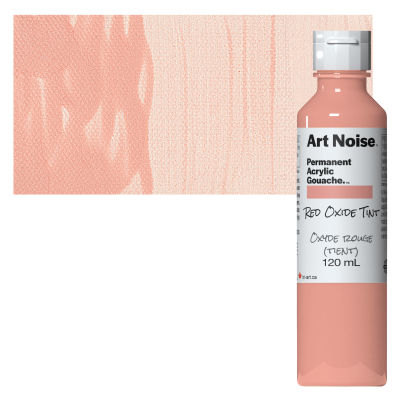 Tri-Art Art Noise Permanent Acrylic Gouache - Red Oxide Tint, 120 ml, Bottle with swatch