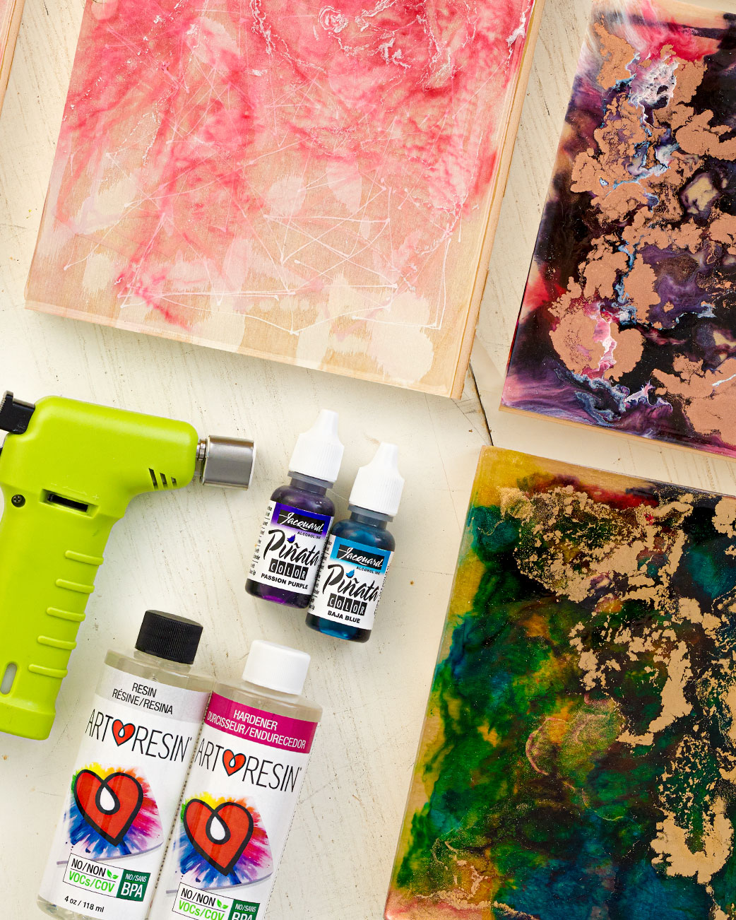 Adding ArtResin to an Acrylic Pour Painting