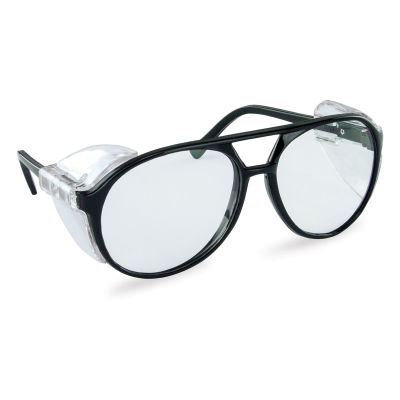 Classic Safety Glasses - Angled view of Glasses showing side shields