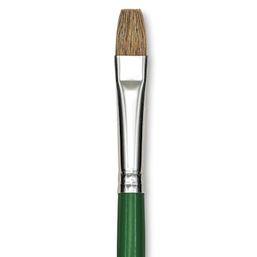 Open in modal - Blick Economy Ox/Pony Hair Brush - Bright, Long Handle, Size 12 close-up
