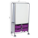 Gratnells MakerHub Cart - Silver with Plum Purple
