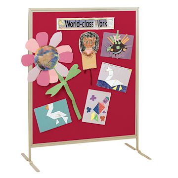 Open in modal - Multiplex Child Size Panel - Red Fabric, Hook & Loop Fabric, Beige Frame