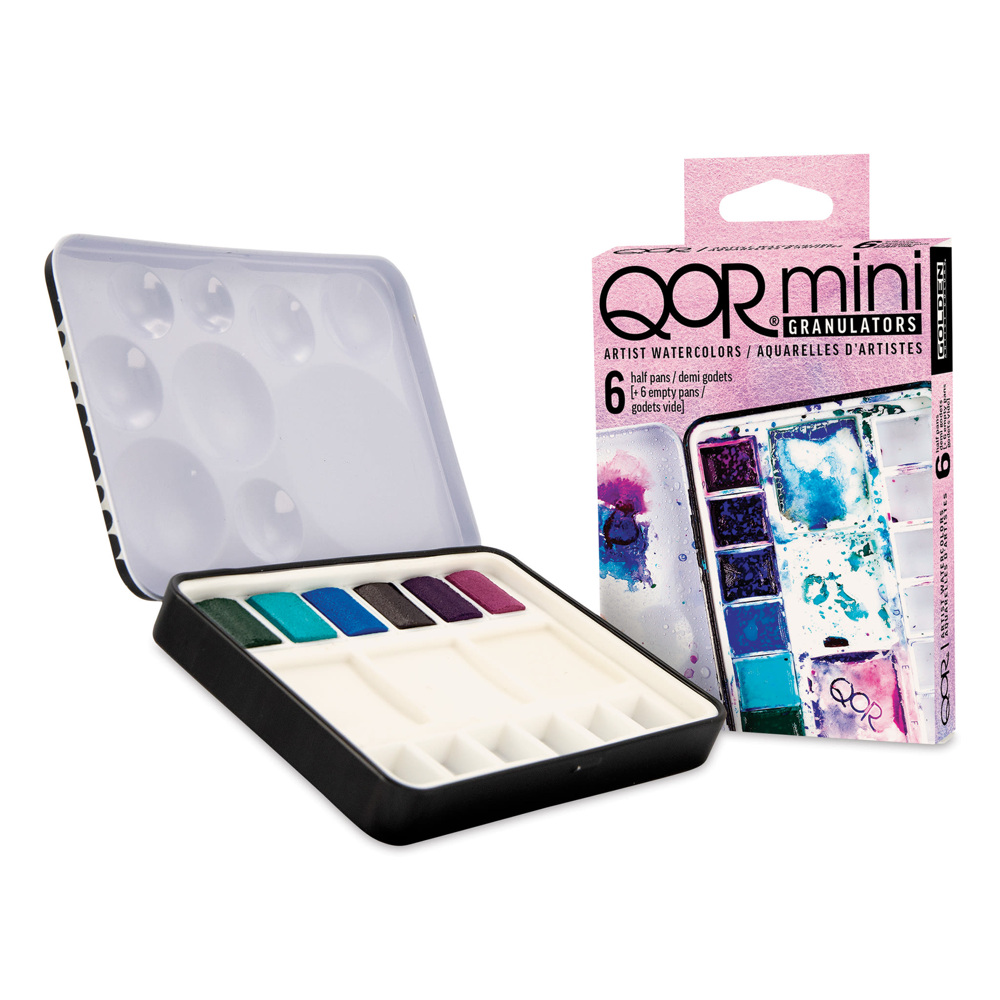 QoR Watercolor Set - Granulators, Set of 6 Half Pans