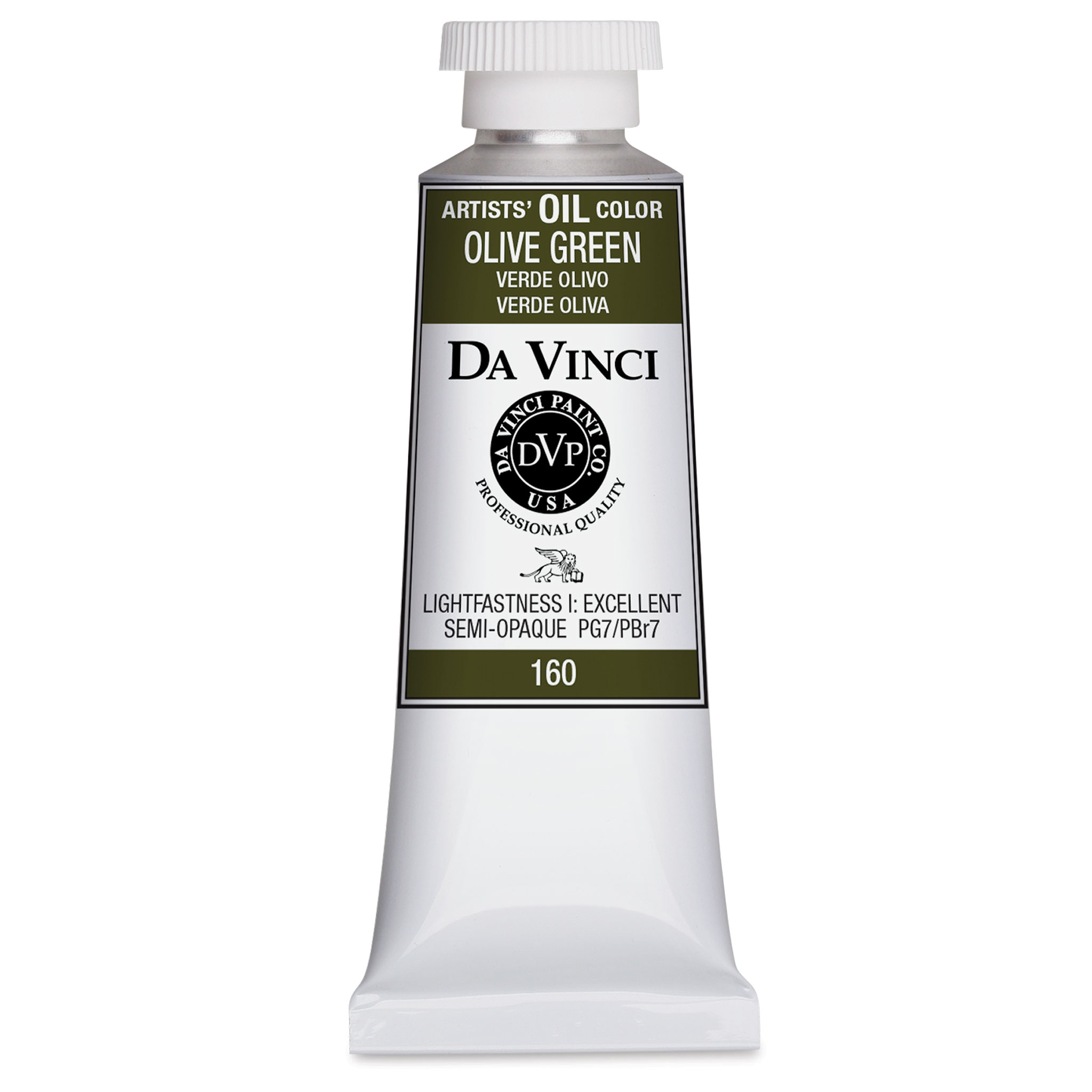 Da Vinci Artists' Oil Color - Olive Green, 37 ml Tube