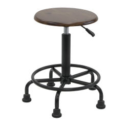 Studio Designs Retro Stool - Front view showing height adjustment lever and foot ring
