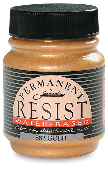 Jacquard Waterbased Resist - Front of Gold Jar shown