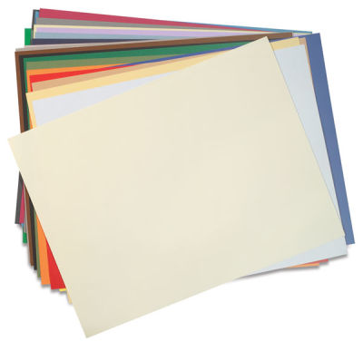 Fabriano Tiziano Paper - Stack of various available color sheets shown
