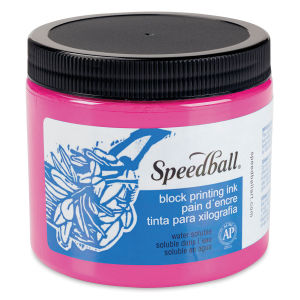 Speedball Water-Soluble Block Printing Ink - Magenta, 16 oz
