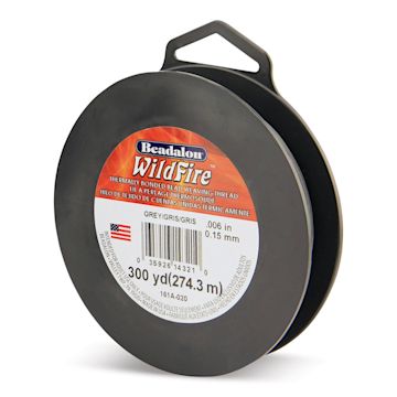 Open in modal - Beadalon WildFire Beading Thread - Grey, 0.006", 300 yds