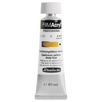 Open in modal - Schmincke Primacryl Professional Acrylic Paint - Cadmium Yellow Deep Hue, 60 ml Tube