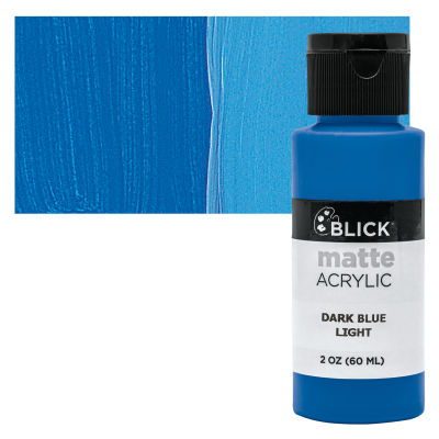 Blick Matte Acrylic - Dark Blue Light, 2 oz bottle