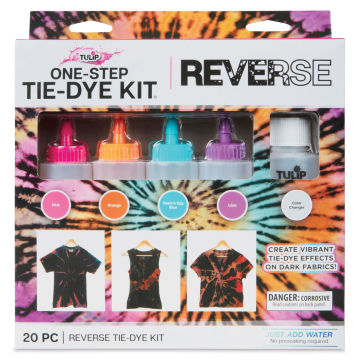 Tulip Reverse Tie-Dye Kit - Set of 4 Colors with Color Changer (front of packaging)