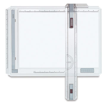 Koh-I-Noor Portable Drawing Board - Top view of board with straightedge