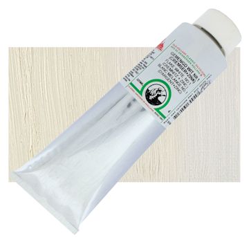 Open in modal - Old Holland Classic Oil Color - Flake White 1, 225 ml tube and swatch