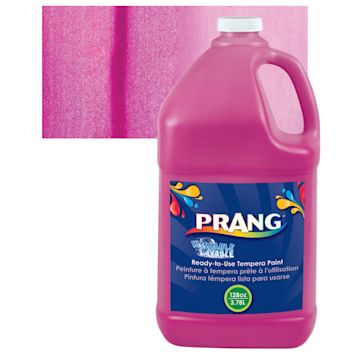 Open in modal - Prang Ready-To-Use Washable Tempera Paint - Magenta, Gallon and swatch