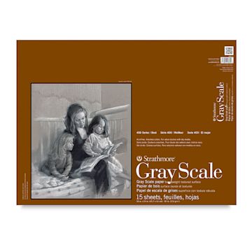 Open in modal - Strathmore 400 Series Gray Scale Pad - 18" x 24", 15 Sheets