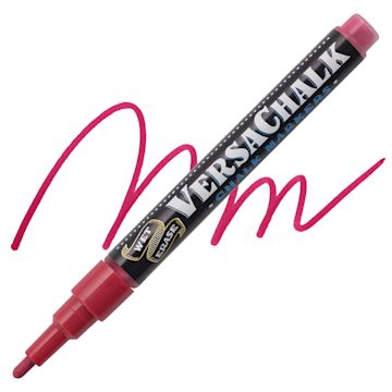Open in modal - VersaChalk Wet Erase Liquid Chalk Marker - Classic Brick Red, 3 mm, swatch and marker