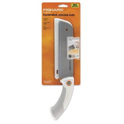 Fiskars Precision Hand Saw - Front of blister package showing Saw and Sheath
