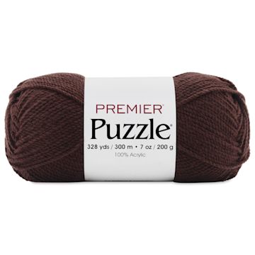 Open in modal - Premier Yarn Puzzle Solids Yarn - Brown, 328 yds