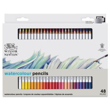Winsor & Newton Studio Collection Watercolor Pencils - Set of 48, front of the packaging