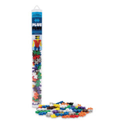 Plus-Plus Blocks - Set of 70, Basic Colors (tube packaging with puzzle pieces)