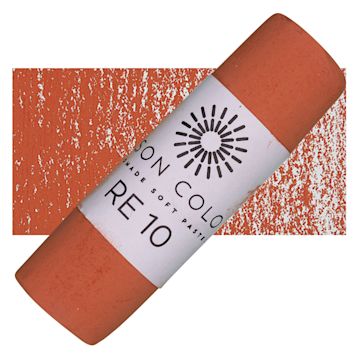 Open in modal - Unison Handmade Pastel - Red Earth 10 pastel and swatch