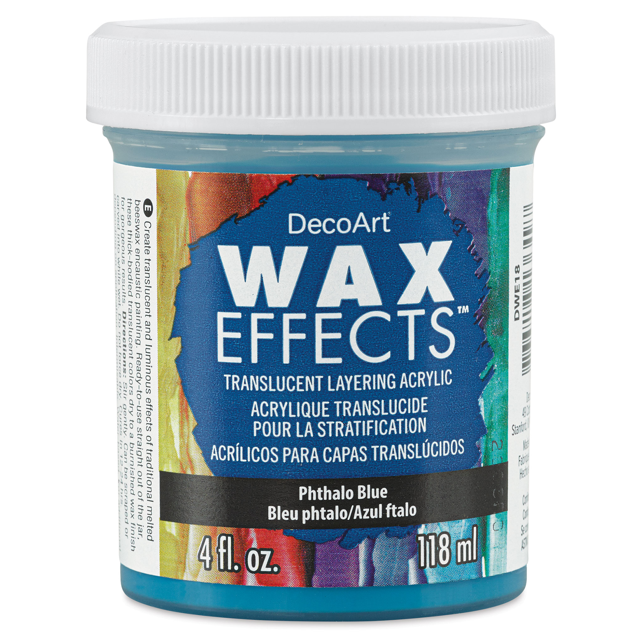 DecoArt Wax Effects Acrylic Paint Phthalo Blue, oz Jar BLICK