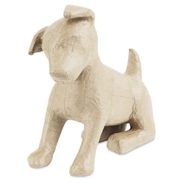 Open in modal - DecoPatch Large Paper Mache Animal - Sitting Dog