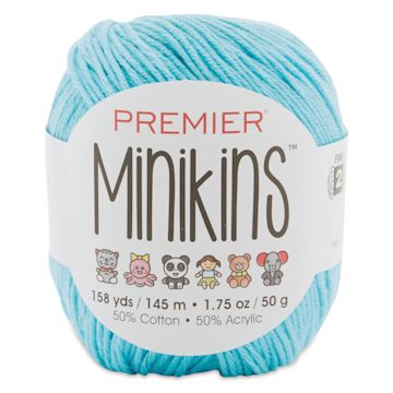 Open in modal - Premier Yarn Minikins Yarn - Sky Blue, 158 yds