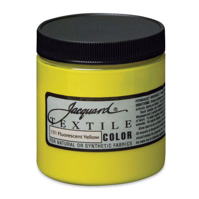 Jacquard Textile Color - Fluorescent Yellow, 8 oz jar