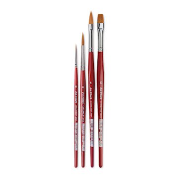 Open in modal - Da Vinci Artist Brush Set - Set of 4 CosmoTop Spin brushes shown upright