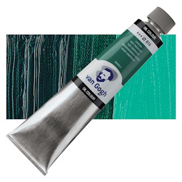 Open in modal - Van Gogh Oil Paint - Viridian, 200 ml tube and swatch