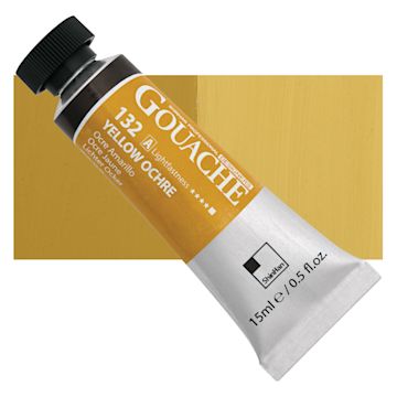 Open in modal - ShinHan Professional Designers Gouache - Yellow Ochre, 15 ml tube and swatch